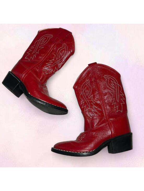 Old West Other - Old West 8116 Red Children’s Cowboy Boots Toddler Size 110 US 2